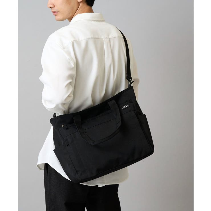 ブラック | 【軽量・撥水・A4収納OK】2WAYトート | a.v.v【MEN】