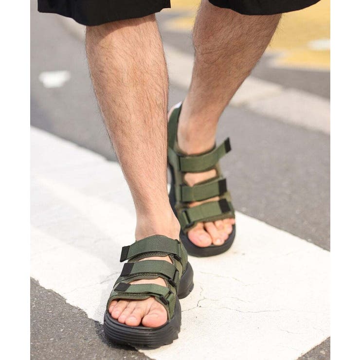 GRANDCOLONY/グランドコロニー リサイクルナイロン３ベルトサンダル | a.v.v【MEN】 | 詳細画像1 