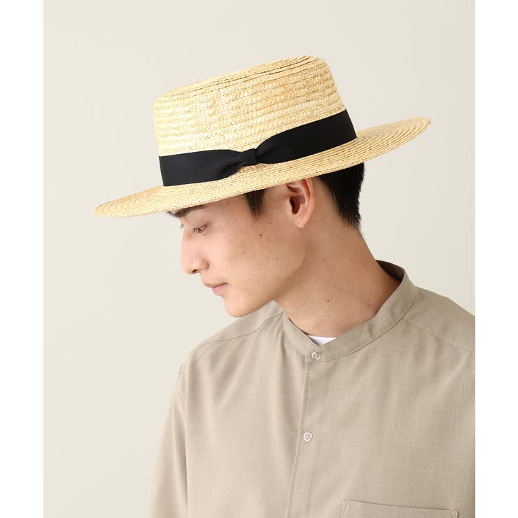 ベージュ | 【ユニセックス】ストローカンカン帽 | a.v.v【MEN】