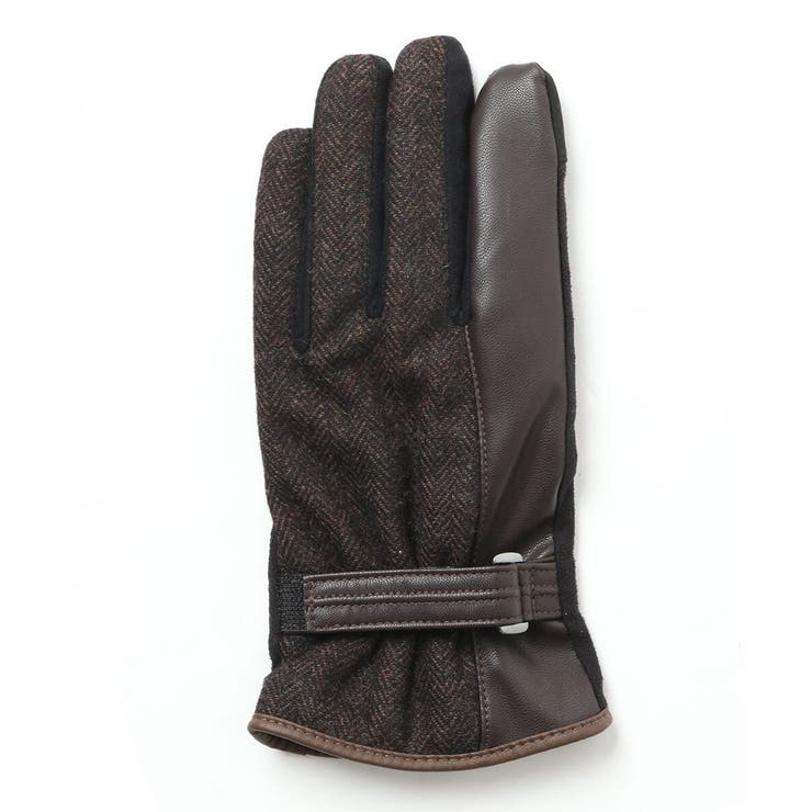 ブラウン(87) | へリンボン柄グローブ | MK MICHEL KLEIN homme