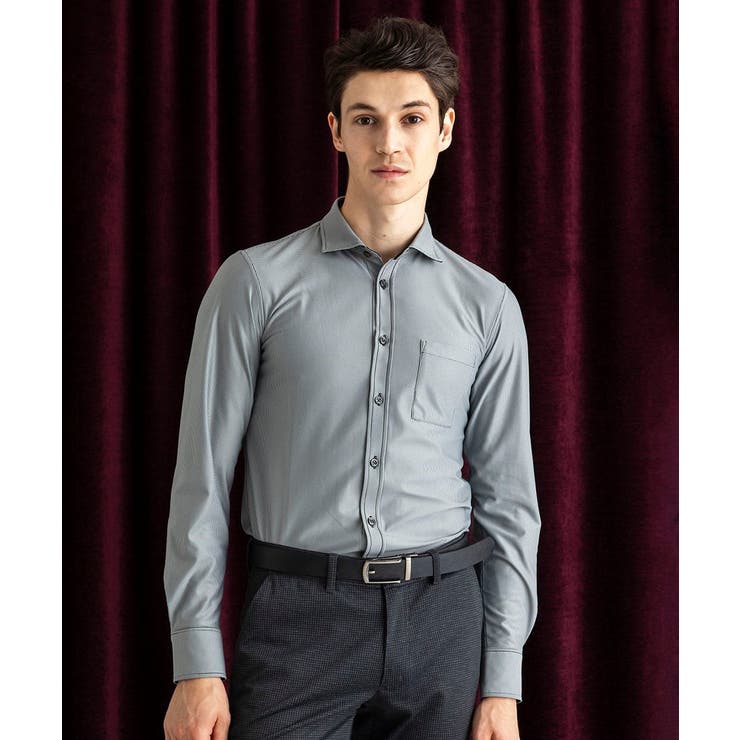 【洗濯機洗いOK/ストレッチ/ビジネス対応】アクティブセッター千鳥柄長袖シャツ | MK MICHEL KLEIN homme | 詳細画像18