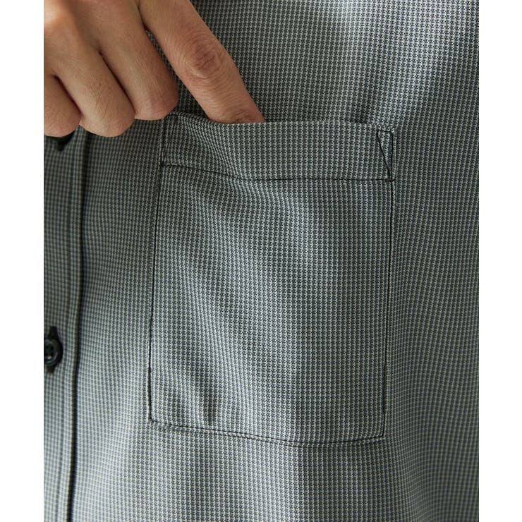 【洗濯機洗いOK/ストレッチ/ビジネス対応】アクティブセッター千鳥柄長袖シャツ | MK MICHEL KLEIN homme | 詳細画像25