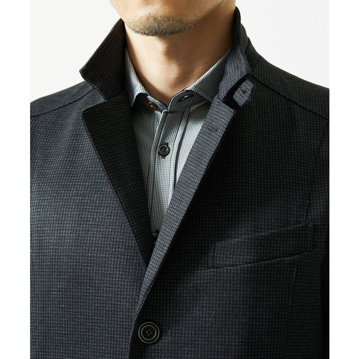 【洗濯機洗いOK/ストレッチ/ビジネス対応】アクティブセッター千鳥柄長袖シャツ | MK MICHEL KLEIN homme | 詳細画像30