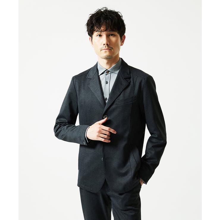 【洗濯機洗いOK/ストレッチ/ビジネス対応】アクティブセッター千鳥柄長袖シャツ | MK MICHEL KLEIN homme | 詳細画像31