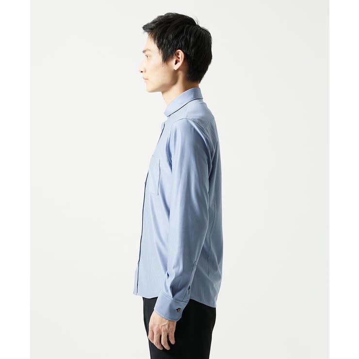 【洗濯機洗いOK/ストレッチ/ビジネス対応】アクティブセッター千鳥柄長袖シャツ | MK MICHEL KLEIN homme | 詳細画像4