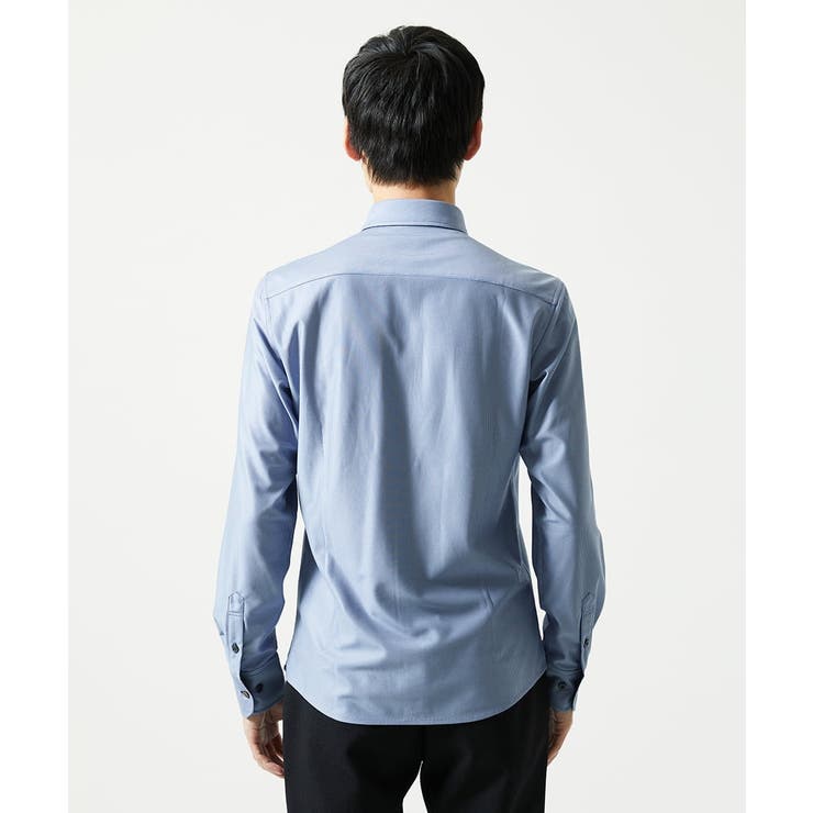 【洗濯機洗いOK/ストレッチ/ビジネス対応】アクティブセッター千鳥柄長袖シャツ | MK MICHEL KLEIN homme | 詳細画像5