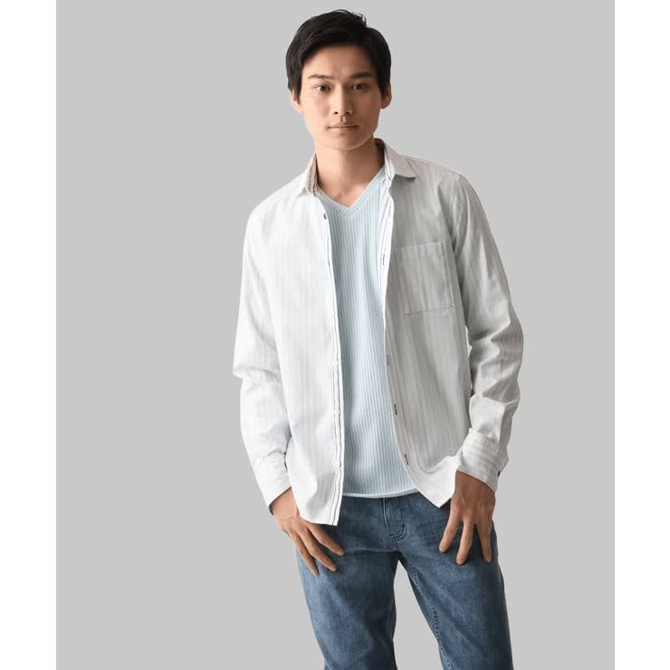 【洗える/日本製生地】ドビーリバーシブルシャツ | MK MICHEL KLEIN homme | 詳細画像1