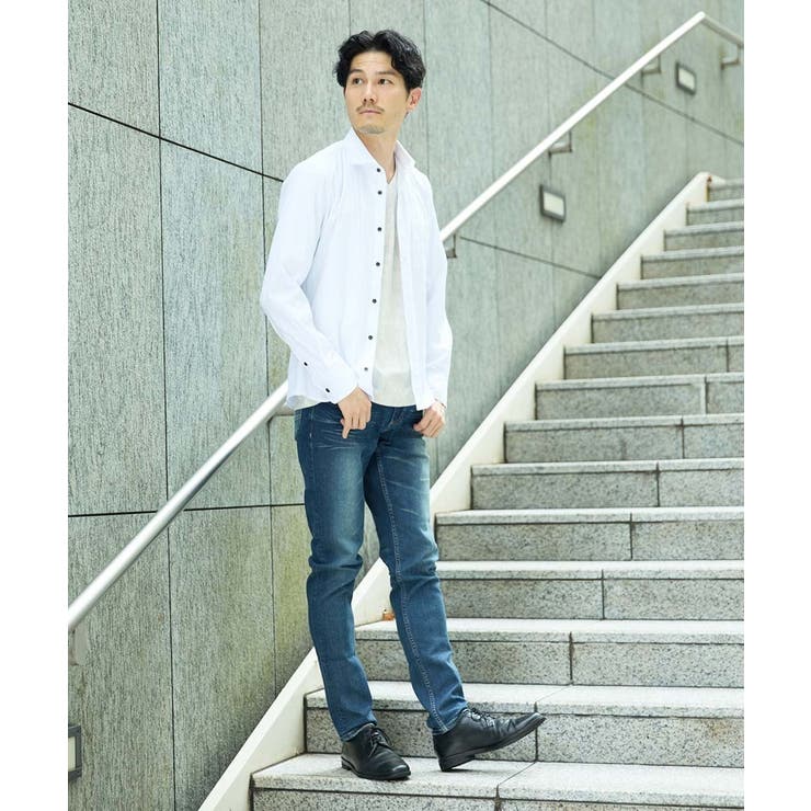 【ON OFF対応】ホワイトドビーシャツ | MK MICHEL KLEIN homme | 詳細画像10 