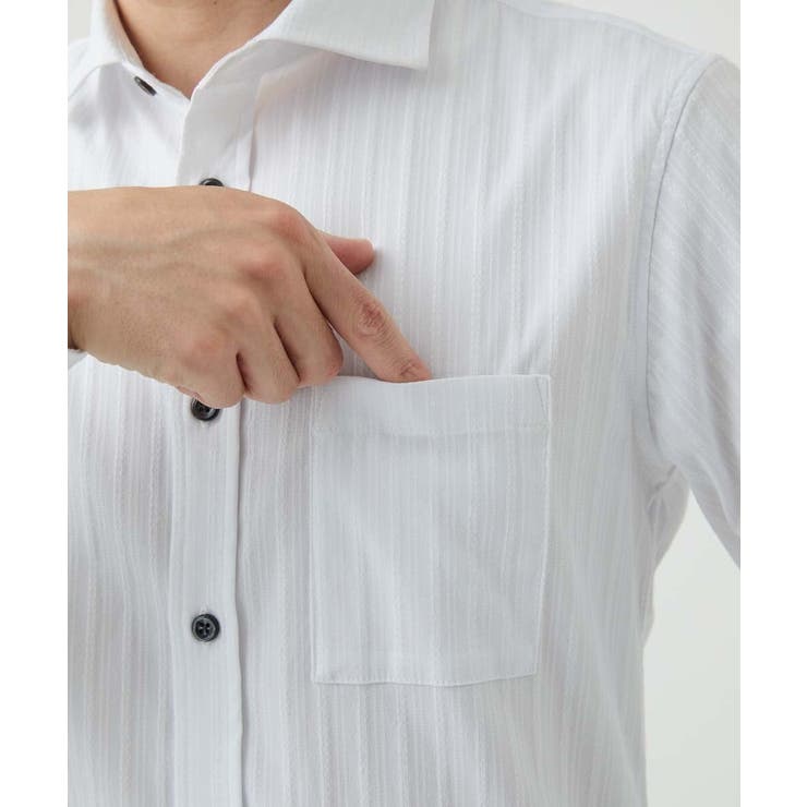 【ON OFF対応】ホワイトドビーシャツ | MK MICHEL KLEIN homme | 詳細画像6 