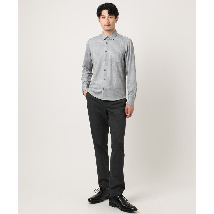 【洗える/ストレッチ】オニキスストライプ長袖シャツ | MK MICHEL KLEIN homme | 詳細画像5