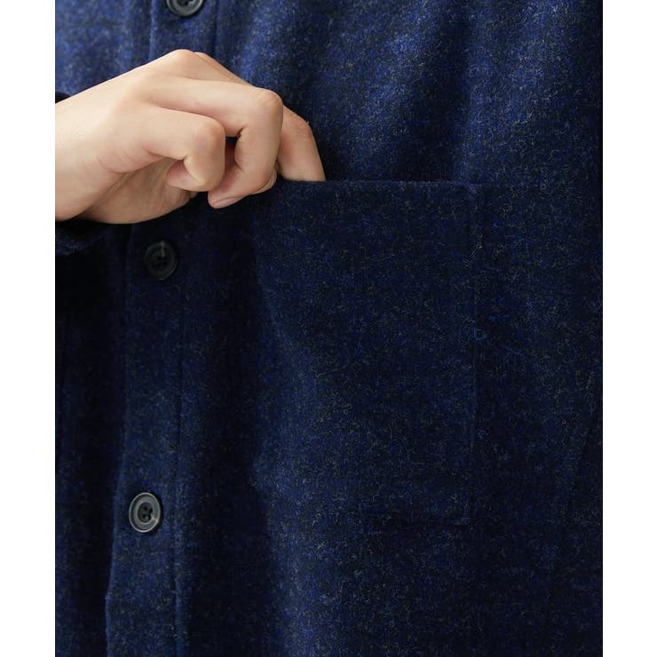 【在庫限り/ゆったりサイズ/洗える】ブラッシュドメルトンCPOシャツ | MK MICHEL KLEIN homme | 詳細画像10 