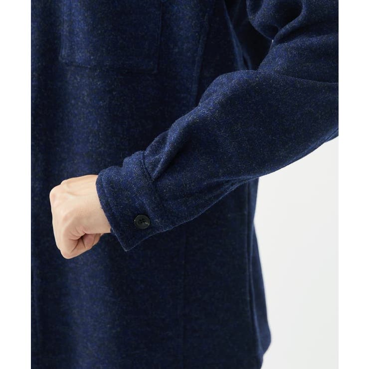 【在庫限り/ゆったりサイズ/洗える】ブラッシュドメルトンCPOシャツ | MK MICHEL KLEIN homme | 詳細画像12 