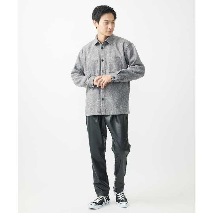 【在庫限り/ゆったりサイズ/洗える】ブラッシュドメルトンCPOシャツ | MK MICHEL KLEIN homme | 詳細画像20 