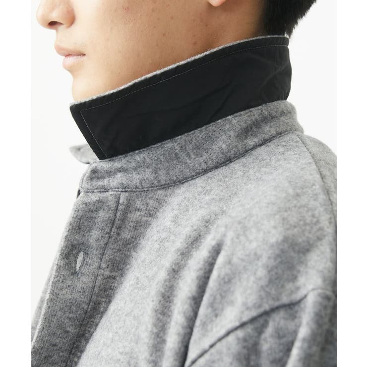 【在庫限り/ゆったりサイズ/洗える】ブラッシュドメルトンCPOシャツ | MK MICHEL KLEIN homme | 詳細画像22 