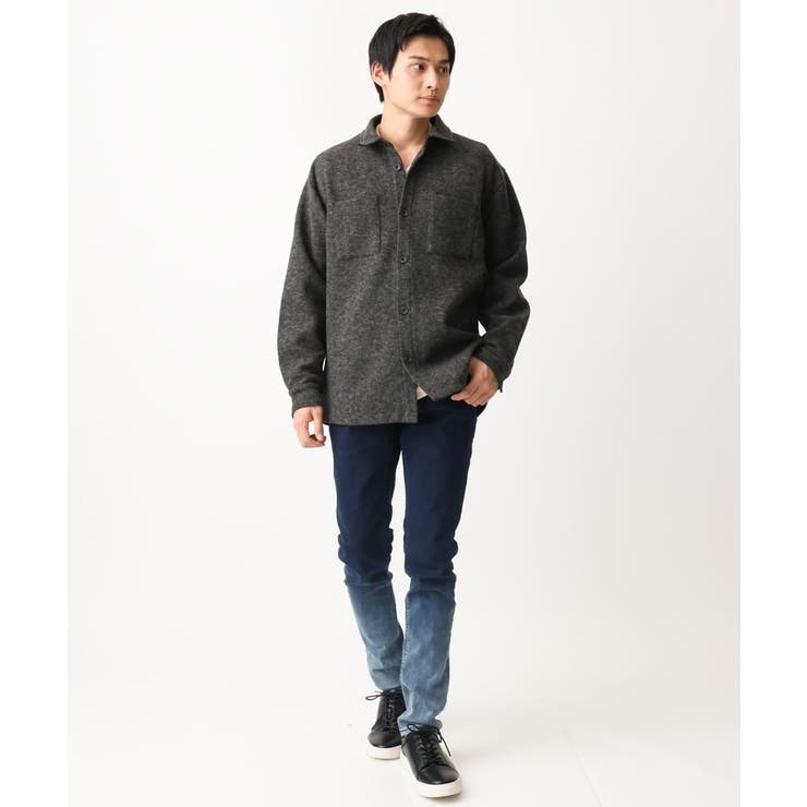 【在庫限り/ゆったりサイズ/洗える】ブラッシュドメルトンCPOシャツ | MK MICHEL KLEIN homme | 詳細画像29 