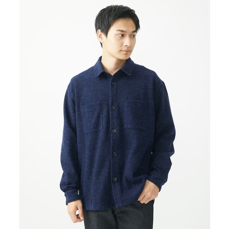 【在庫限り/ゆったりサイズ/洗える】ブラッシュドメルトンCPOシャツ | MK MICHEL KLEIN homme | 詳細画像5 