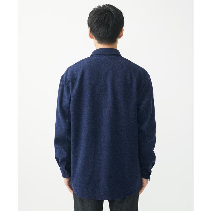 【在庫限り/ゆったりサイズ/洗える】ブラッシュドメルトンCPOシャツ | MK MICHEL KLEIN homme | 詳細画像7 