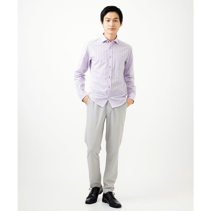 【洗える/日本製生地使用】シャドーバイヤスストライプシャツ | MK MICHEL KLEIN homme | 詳細画像10 