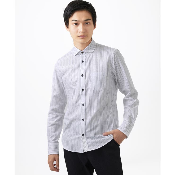 【洗える/日本製生地使用】シャドーバイヤスストライプシャツ | MK MICHEL KLEIN homme | 詳細画像12 