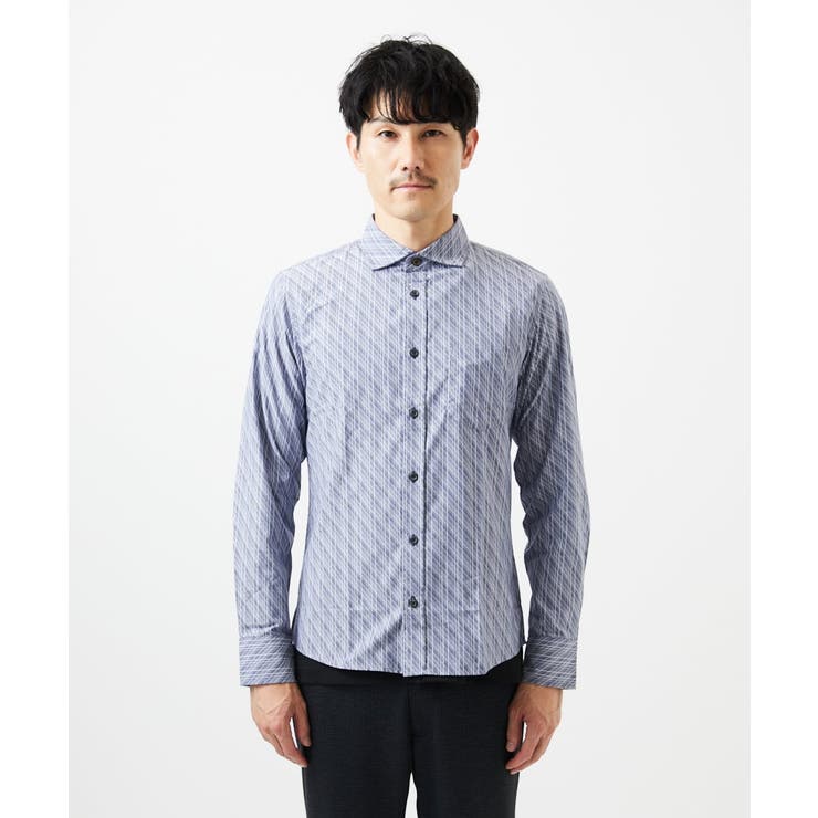 【洗える/日本製生地使用】シャドーバイヤスストライプシャツ | MK MICHEL KLEIN homme | 詳細画像20 