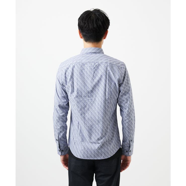 【洗える/日本製生地使用】シャドーバイヤスストライプシャツ | MK MICHEL KLEIN homme | 詳細画像22 