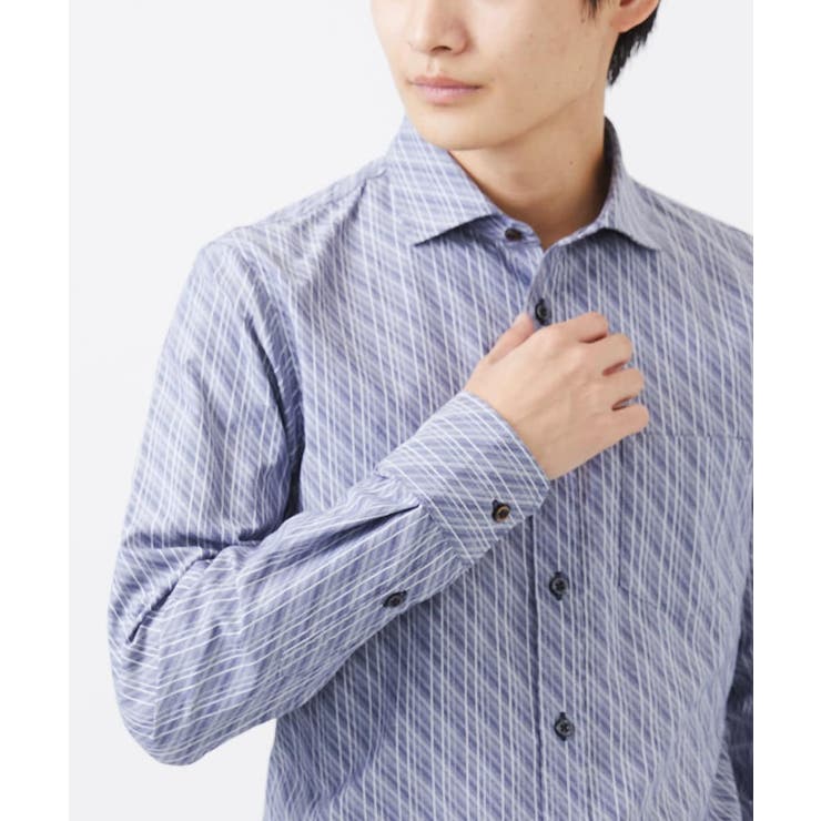 【洗える/日本製生地使用】シャドーバイヤスストライプシャツ | MK MICHEL KLEIN homme | 詳細画像24 