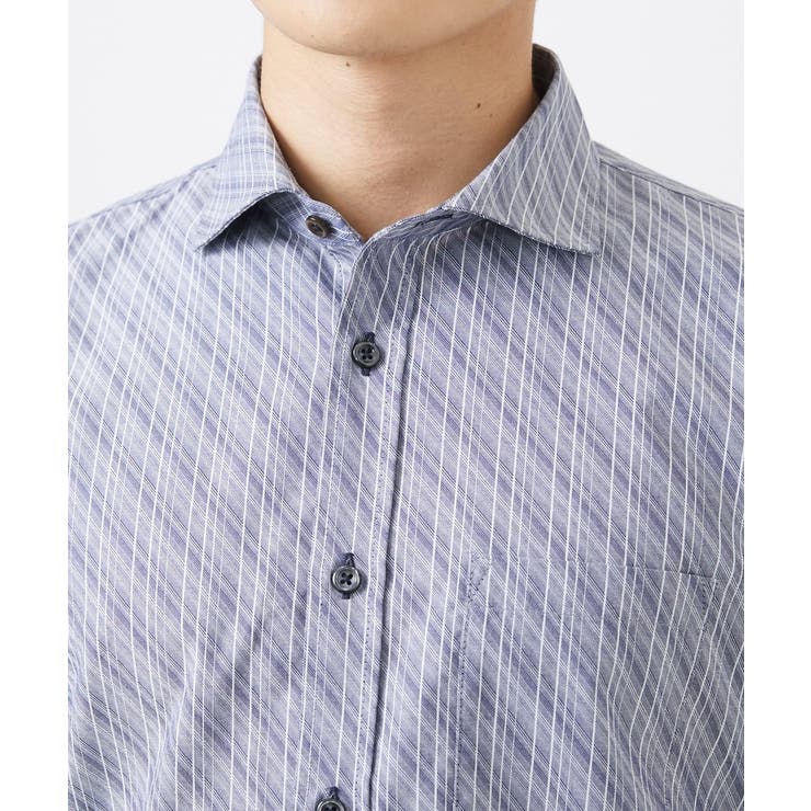 【洗える/日本製生地使用】シャドーバイヤスストライプシャツ | MK MICHEL KLEIN homme | 詳細画像25 