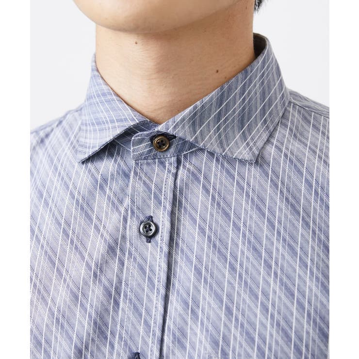 【洗える/日本製生地使用】シャドーバイヤスストライプシャツ | MK MICHEL KLEIN homme | 詳細画像26 