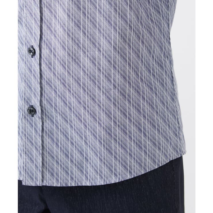 【洗える/日本製生地使用】シャドーバイヤスストライプシャツ | MK MICHEL KLEIN homme | 詳細画像30 