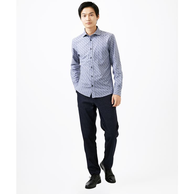 【洗える/日本製生地使用】シャドーバイヤスストライプシャツ | MK MICHEL KLEIN homme | 詳細画像34 