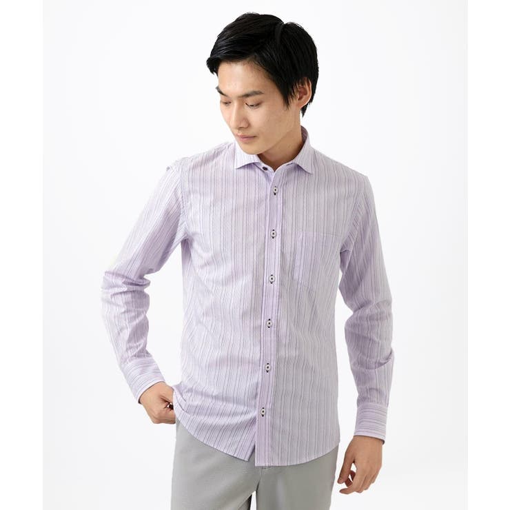 【洗える/日本製生地使用】シャドーバイヤスストライプシャツ | MK MICHEL KLEIN homme | 詳細画像37 