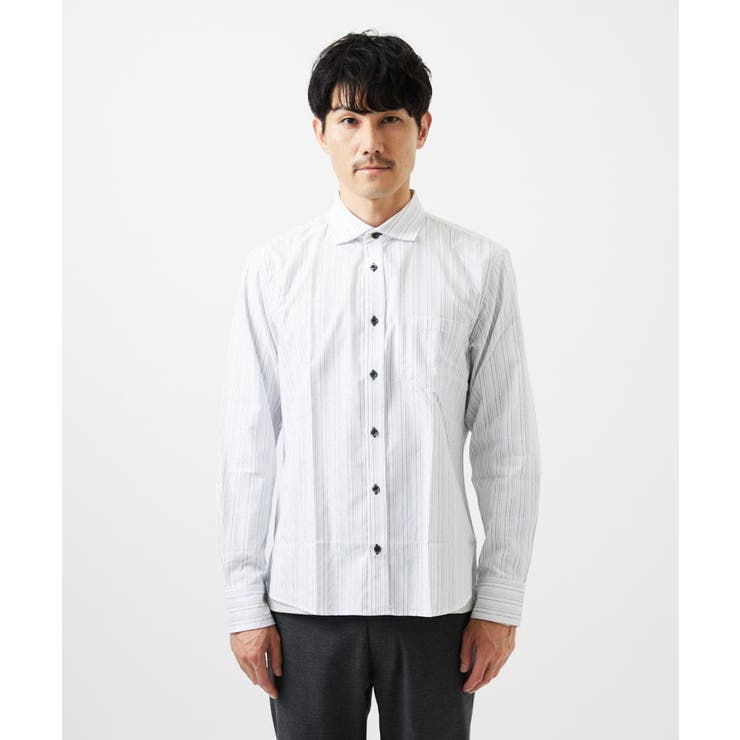 【洗える/日本製生地使用】シャドーバイヤスストライプシャツ | MK MICHEL KLEIN homme | 詳細画像39 