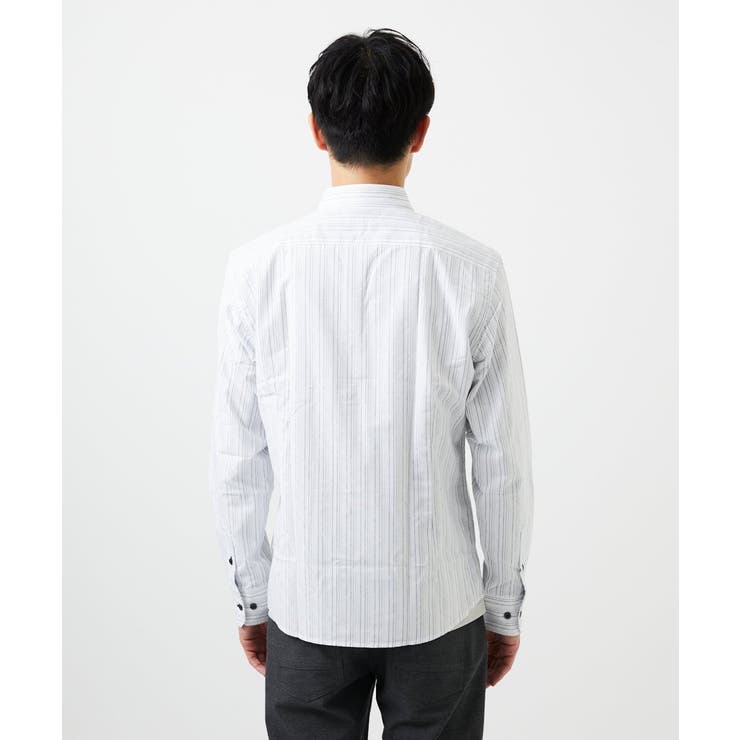 【洗える/日本製生地使用】シャドーバイヤスストライプシャツ | MK MICHEL KLEIN homme | 詳細画像41 