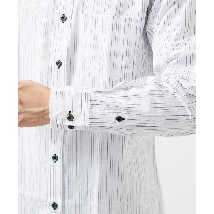 【洗える/日本製生地使用】シャドーバイヤスストライプシャツ | MK MICHEL KLEIN homme | 詳細画像44 