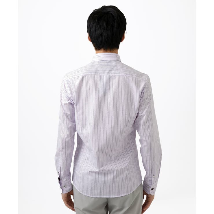 【洗える/日本製生地使用】シャドーバイヤスストライプシャツ | MK MICHEL KLEIN homme | 詳細画像5 