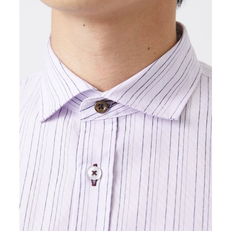 【洗える/日本製生地使用】シャドーバイヤスストライプシャツ | MK MICHEL KLEIN homme | 詳細画像7 