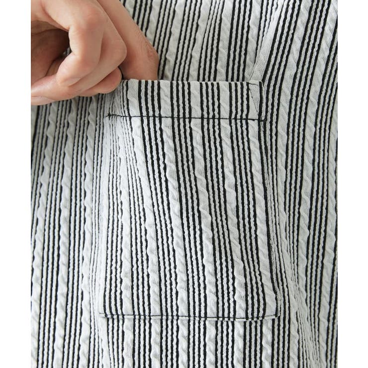 【洗える】ストライプジャージーシャツ | MK MICHEL KLEIN homme | 詳細画像12 