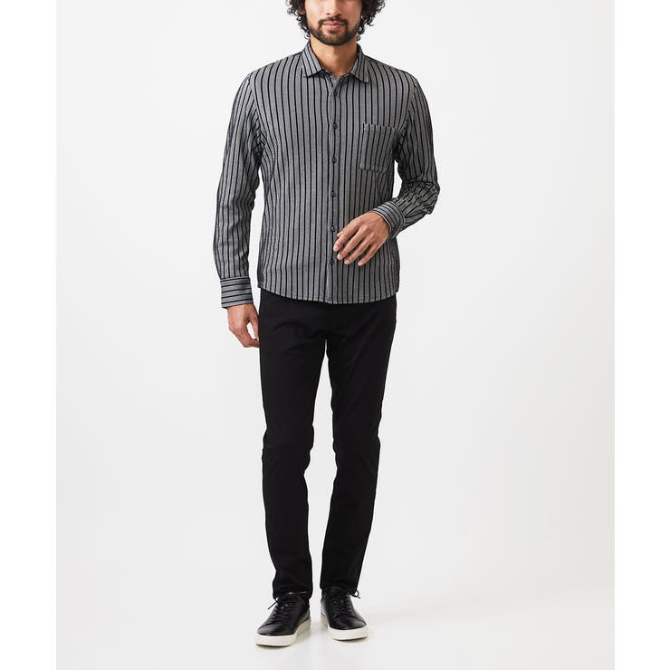 【洗える】ストライプジャージーシャツ | MK MICHEL KLEIN homme | 詳細画像15 
