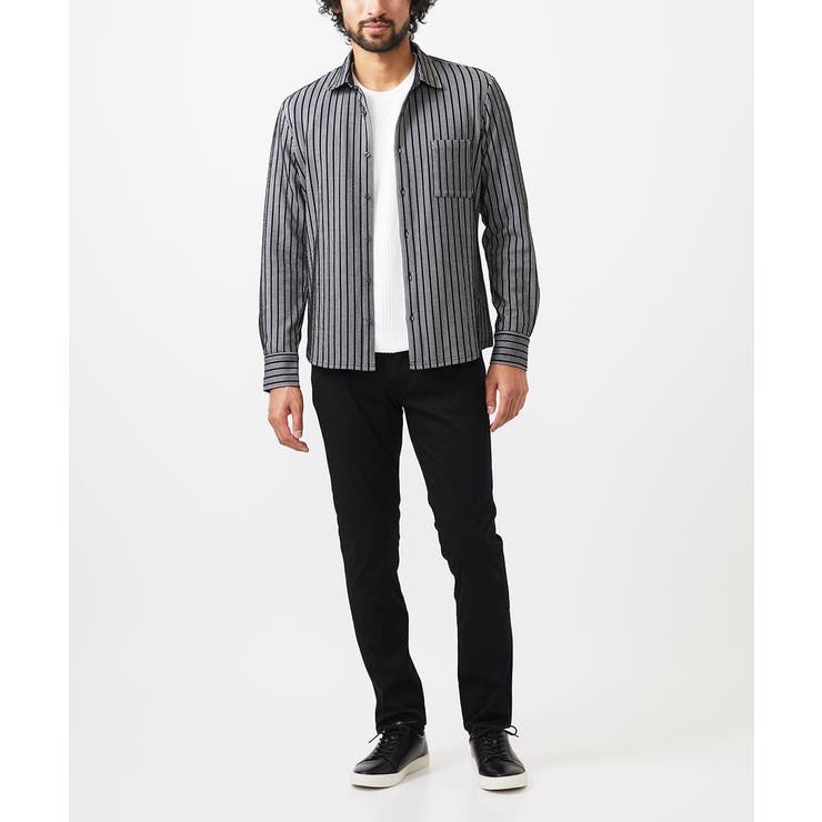 【洗える】ストライプジャージーシャツ | MK MICHEL KLEIN homme | 詳細画像17 