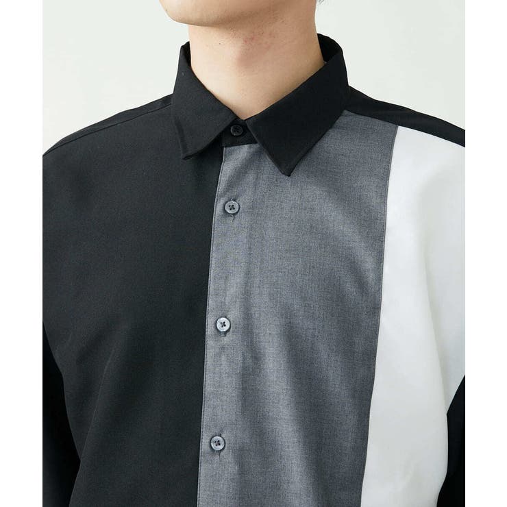 ブロック切り替えシャツ[品番：ITKW0010905]｜MK MICHEL KLEIN homme