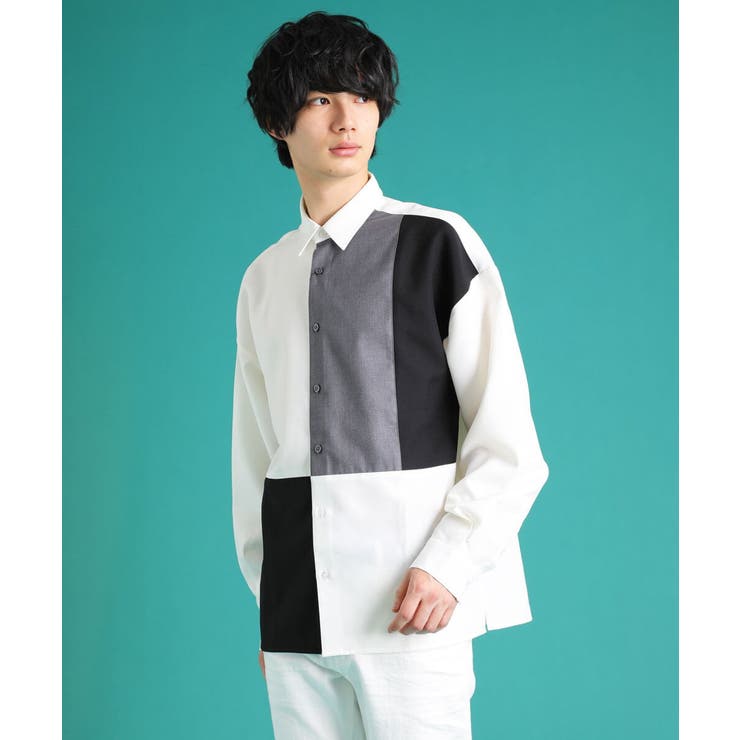 ブロック切り替えシャツ[品番：ITKW0010905]｜MK MICHEL KLEIN