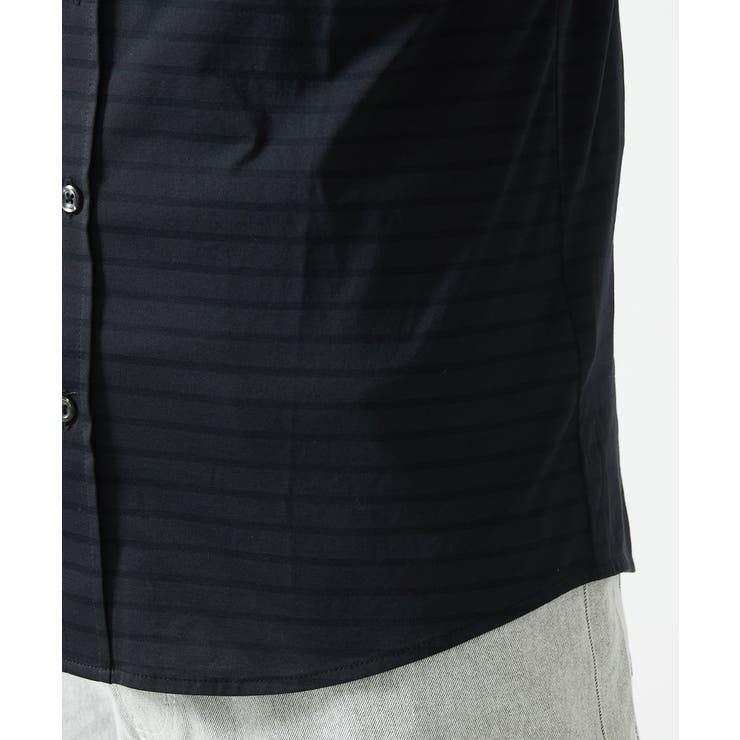 【吸水速乾】シアーボーダー七分袖シャツ | MK MICHEL KLEIN homme | 詳細画像16 