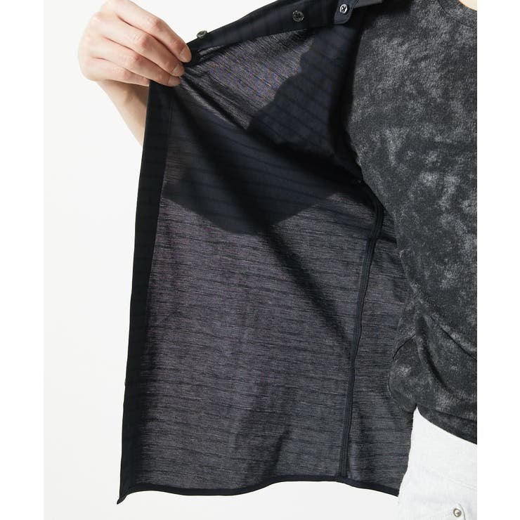 【吸水速乾】シアーボーダー七分袖シャツ | MK MICHEL KLEIN homme | 詳細画像6 