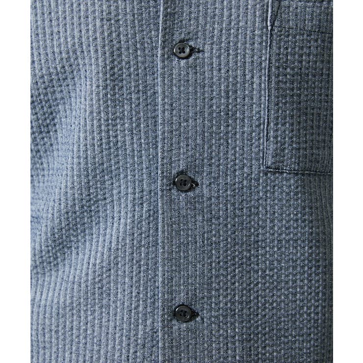 【７分袖/洗える】スタンドカラーシャツ / ストライプサッカー  | MK MICHEL KLEIN homme | 詳細画像17 