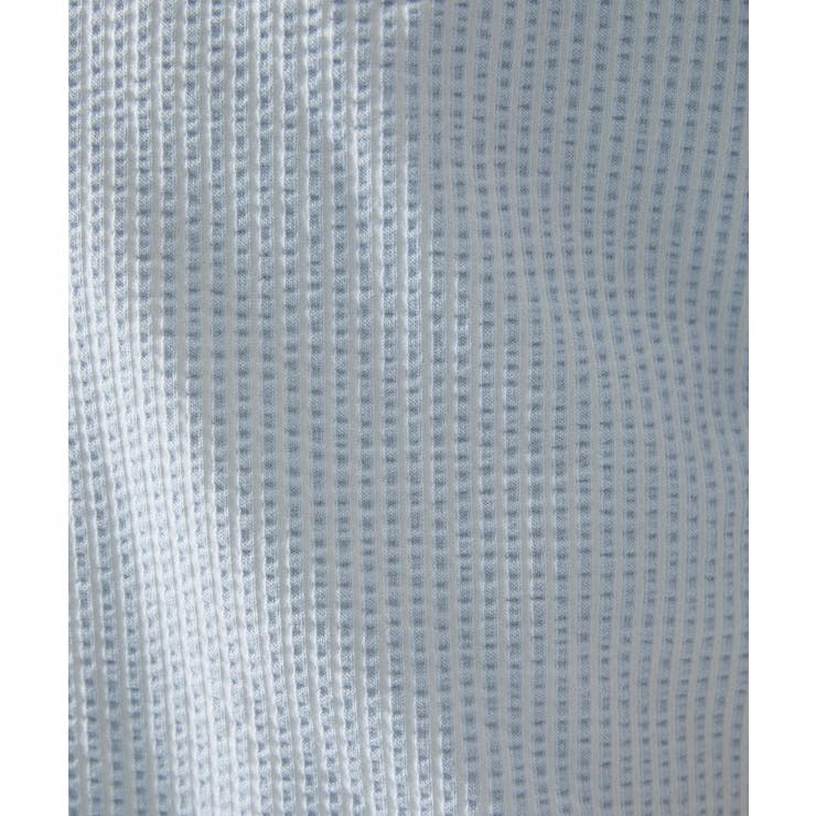 【７分袖/洗える】スタンドカラーシャツ / ストライプサッカー  | MK MICHEL KLEIN homme | 詳細画像6 