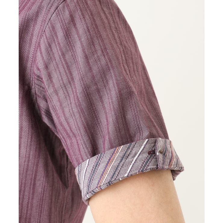 ドビーリバーシブルストライプ半袖シャツ | MK MICHEL KLEIN homme | 詳細画像13 