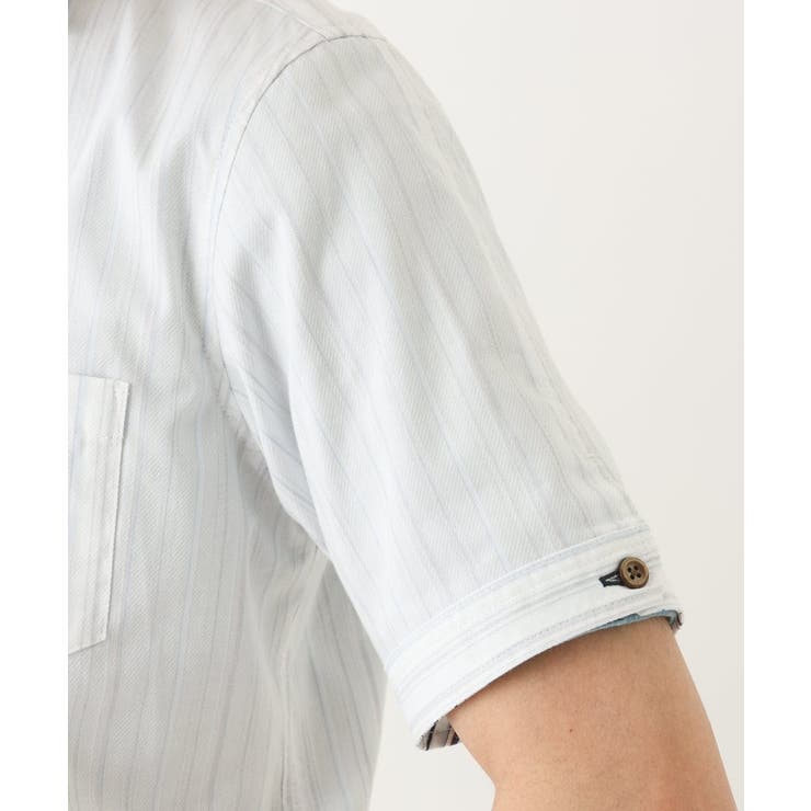 ドビーリバーシブルストライプ半袖シャツ | MK MICHEL KLEIN homme | 詳細画像24 