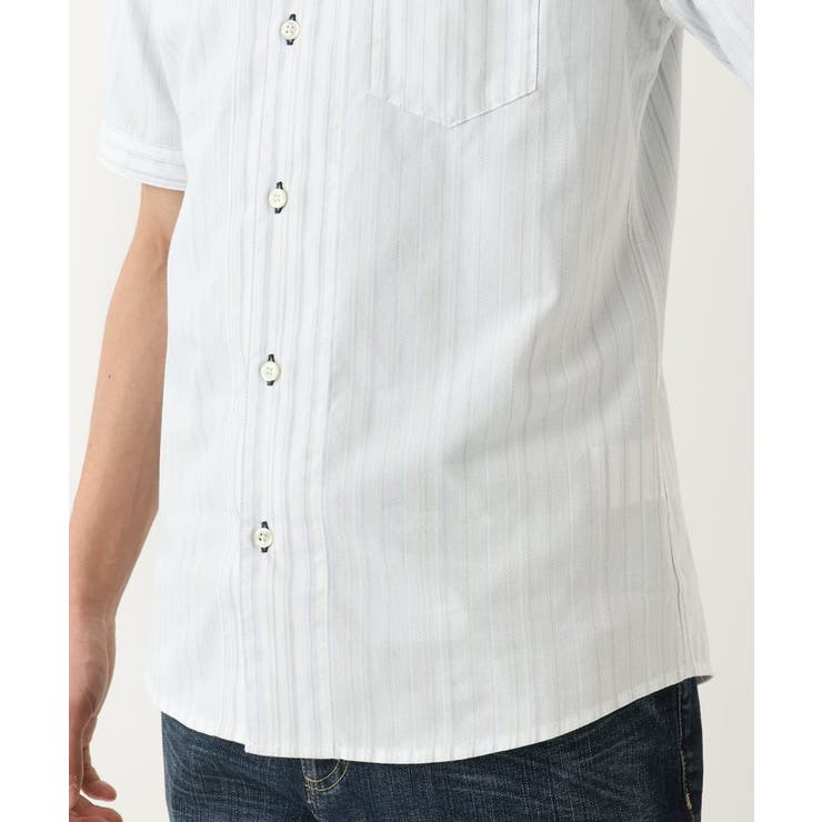 ドビーリバーシブルストライプ半袖シャツ | MK MICHEL KLEIN homme | 詳細画像25 