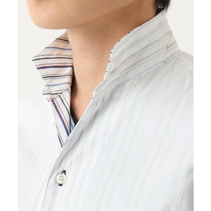 ドビーリバーシブルストライプ半袖シャツ | MK MICHEL KLEIN homme | 詳細画像28 