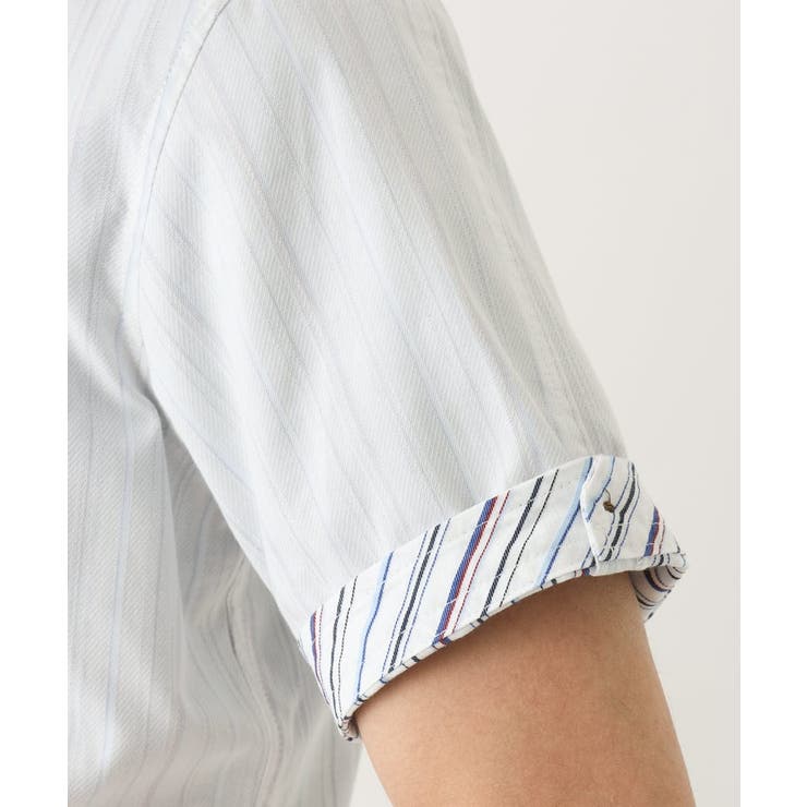 ドビーリバーシブルストライプ半袖シャツ | MK MICHEL KLEIN homme | 詳細画像29 